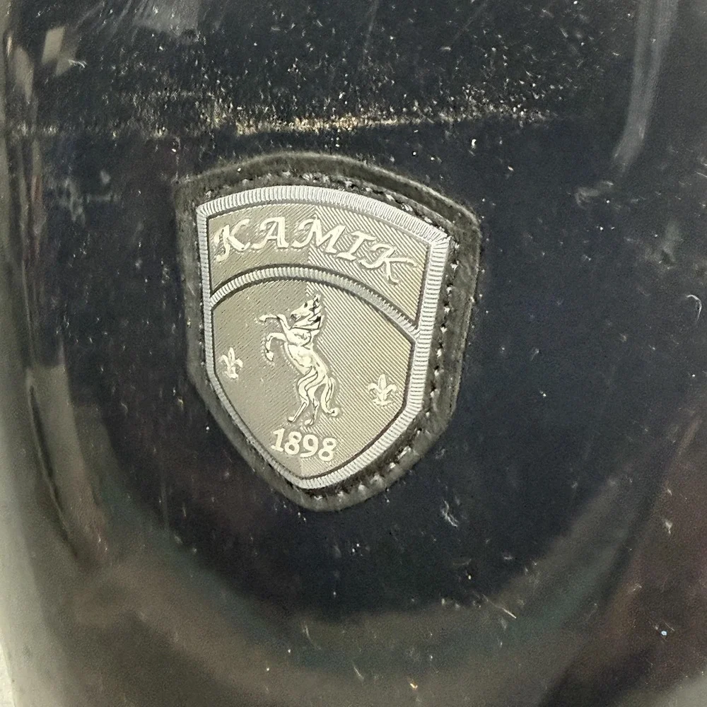 Kamik Boots Mens Size 7 Black Rubber Waterproof Tall Rain Made In‎ Canada